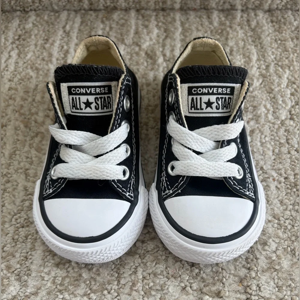 Converse Baby Chuck Taylor All Star Canvas LowTop Sneakers  Black. Baby size 3